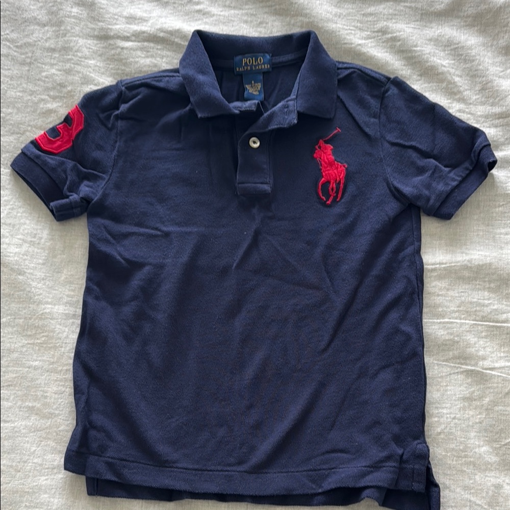 Polo by Ralph Lauren Kids Dark Blue Polo with Red Accents